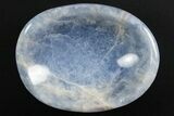 Polished Blue Calcite Bowl - Madagascar #343213-1